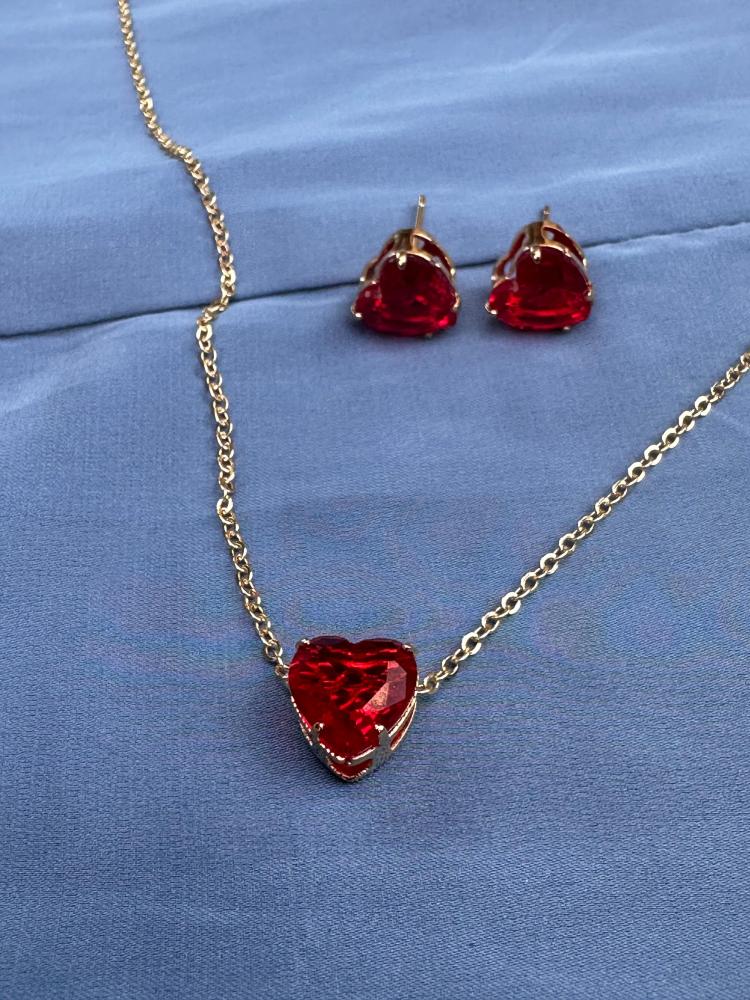 Conjunto coração Rubi