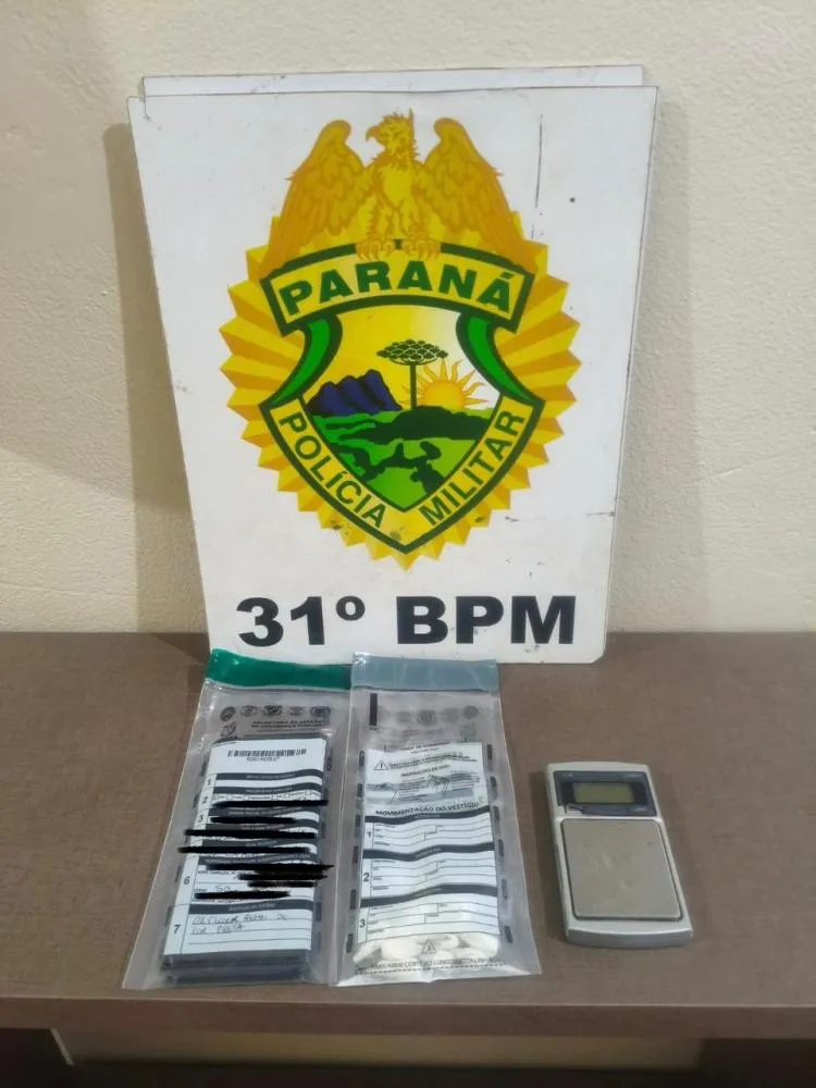 HOMEM É PRESO POR TRÁFICO DE DROGAS COM COCAÍNA EM PALOTINA