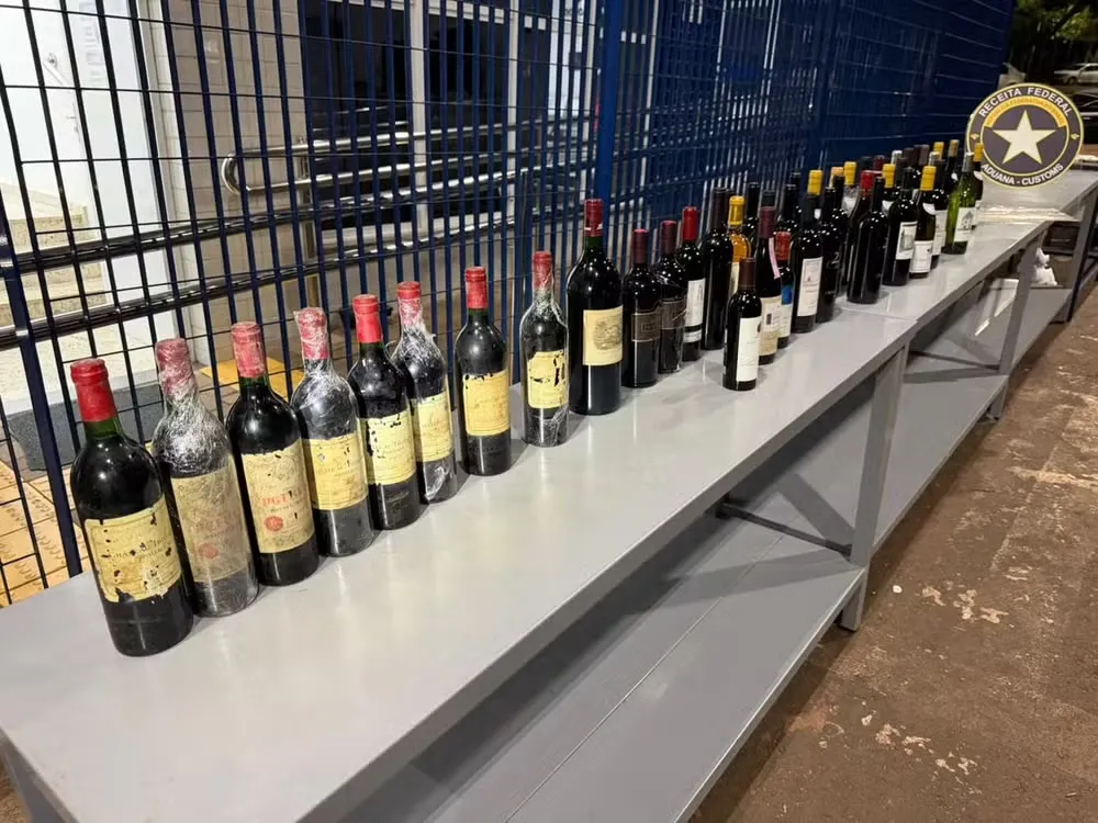 Receita Federal apreende 45 garrafas de vinhos avaliadas em R$ 500 mil no Oeste do Paraná